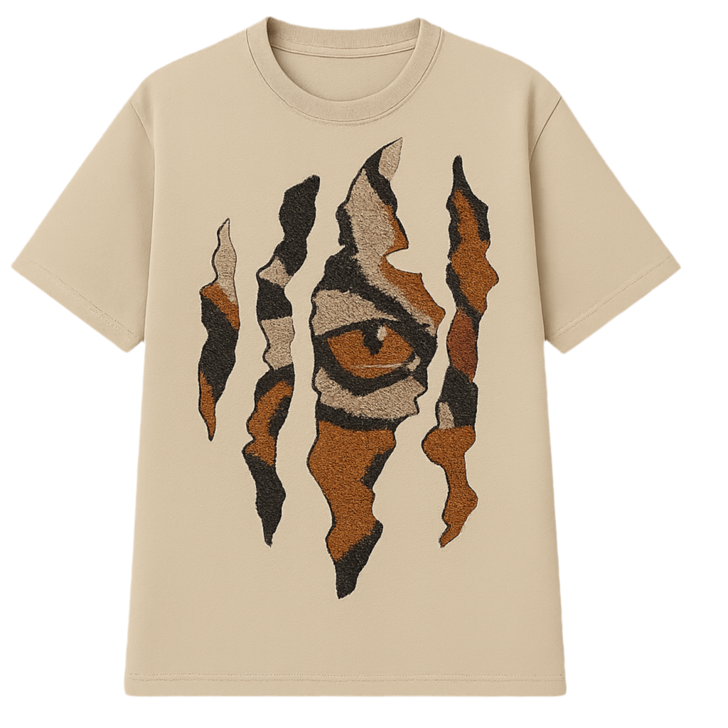 TIGER CLAW VISION – Oversized Embroidered Tee