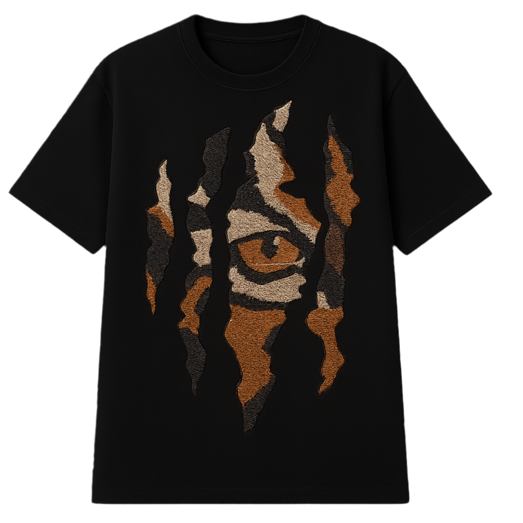 TIGER CLAW VISION – Oversized Embroidered Tee